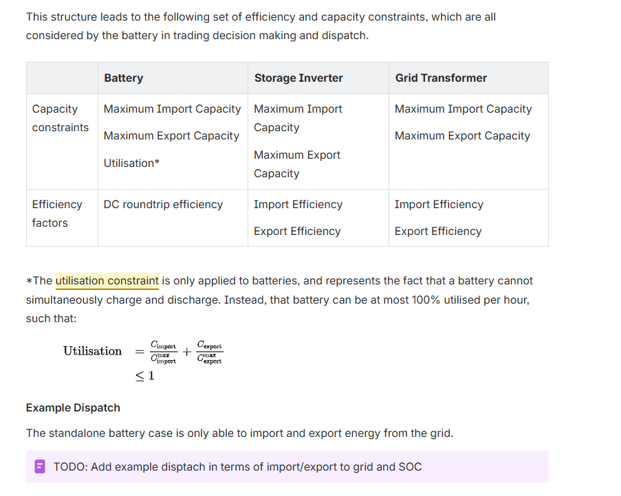 Standalone constraints table